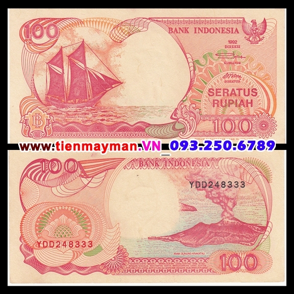 Tiền giấy Indonesia 100 Rupiah 1992 UNC