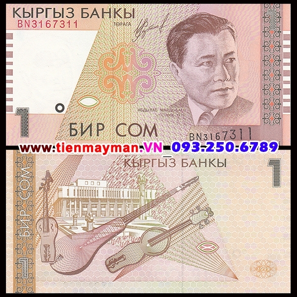 Tiền giấy Kyrgyzstan 1 Som 1999 UNC