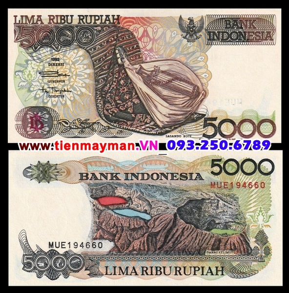 Tiền giấy Indonesia 5000 Rupiah 1992