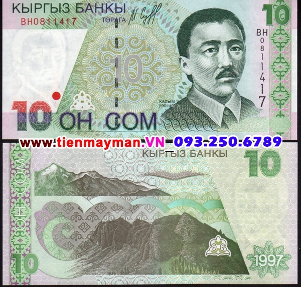 Tiền giấy Kyrgyzstan 10 Som 1997 UNC
