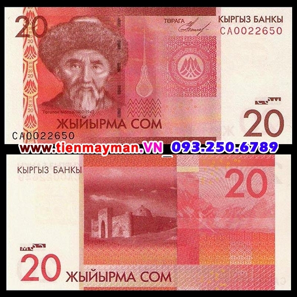 Tiền giấy Kyrgyzstan 20 Som 2009 UNC