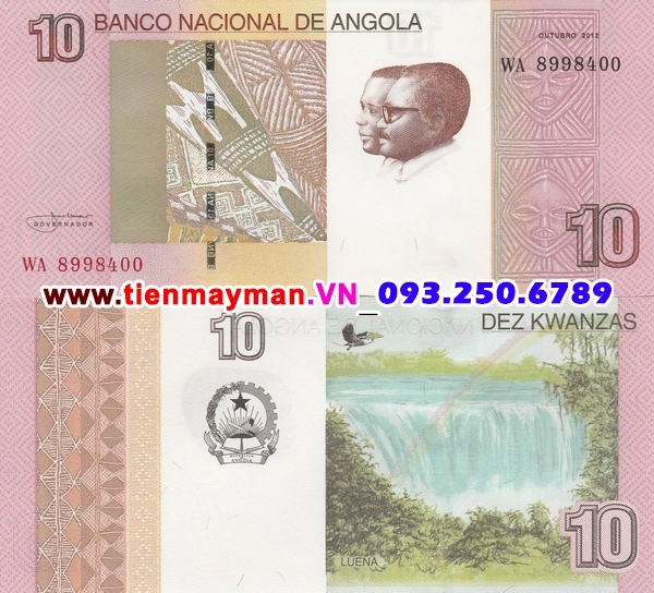 Tiền giấy Angola 10 Kwanzas 2017 UNC