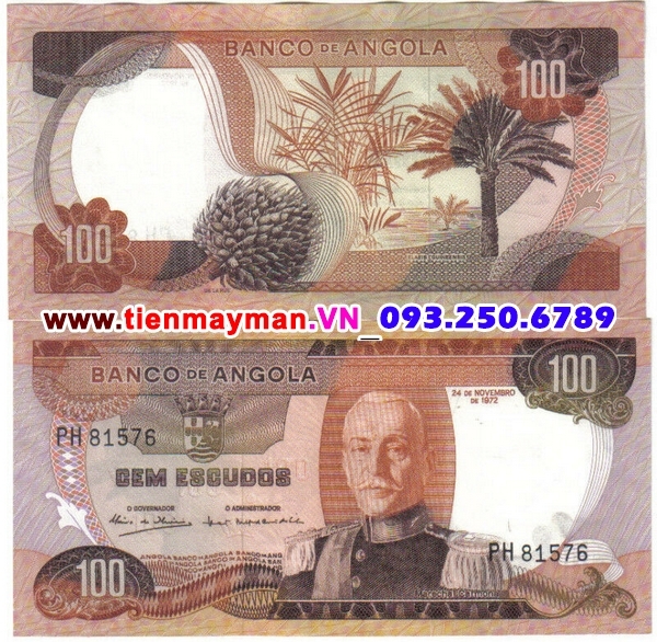 Tiền giấy Angola 100 Ecudos 1972 UNC
