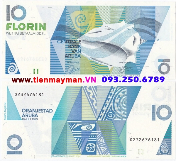 Tiền giấy Aruba 10 Florin 2003 UNC