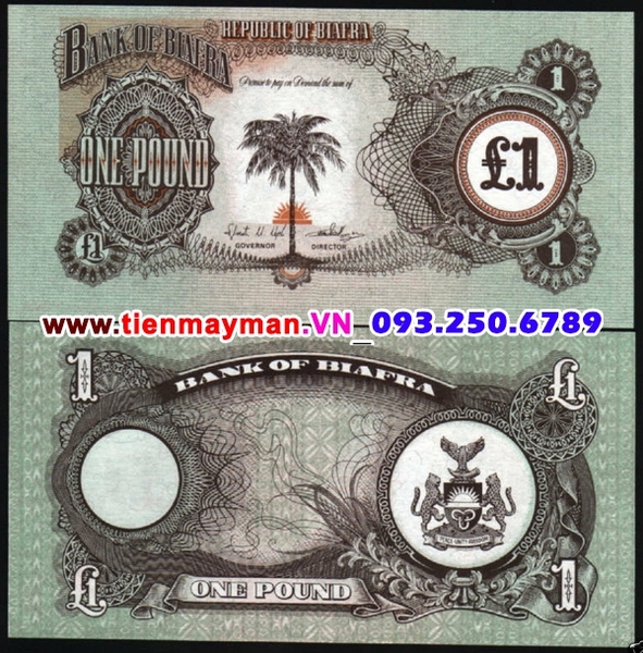 Tiền giấy Biafra 1 Pound 1968 UNC