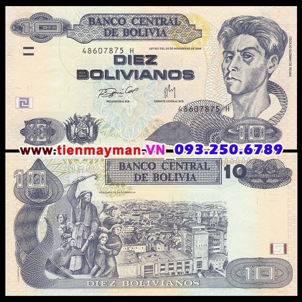 Tiền giấy Bolivia 10 Bolivianos 2007 UNC