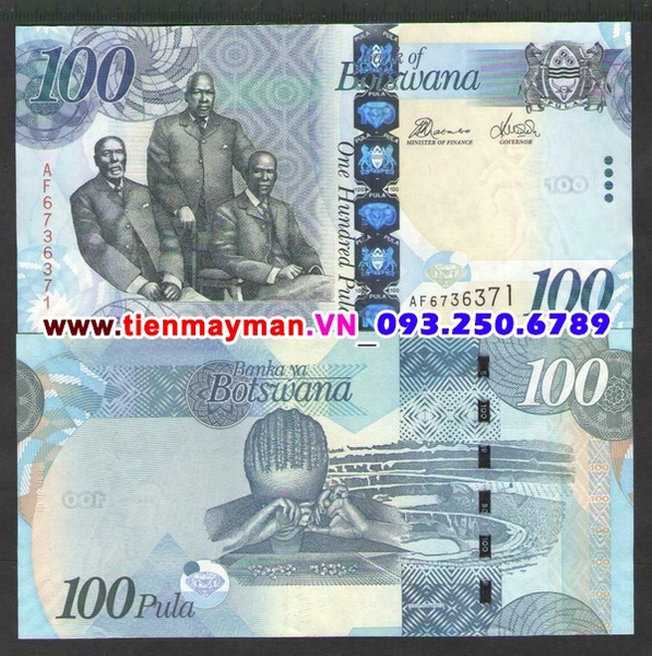 Tiền giấy Botswana 100 Pula 2011 UNC