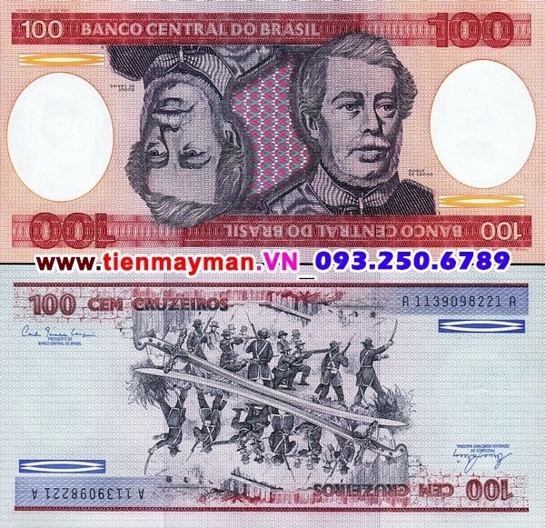 Tiền giấy Brazil 100 Cruzeiros 1981 UNC