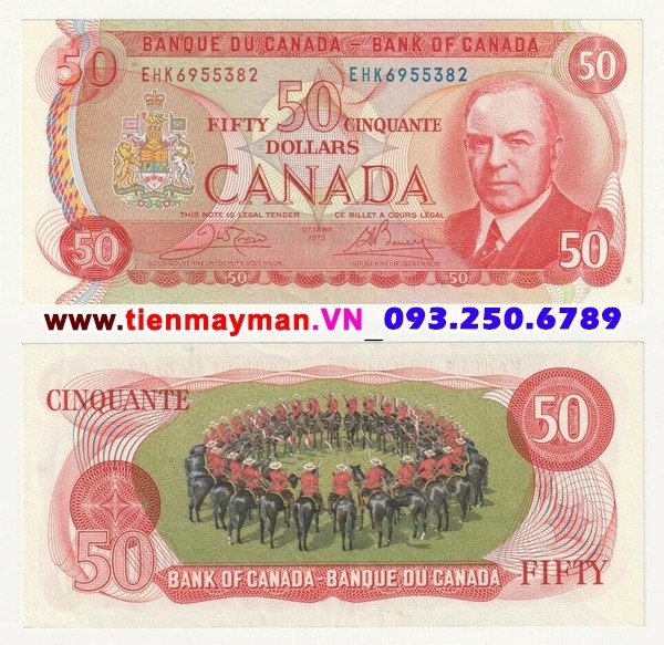 Tiền giấy Canada 50 dollar 1975 UNC