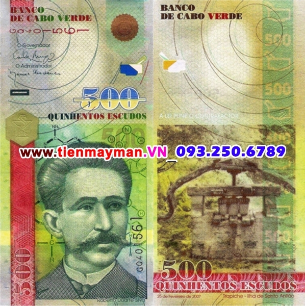Tiền giấy Cape Verde 500 Escudos 2007 UNC