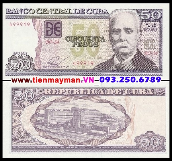 Tiền giấy Cuba 50 pesos 2004 UNC