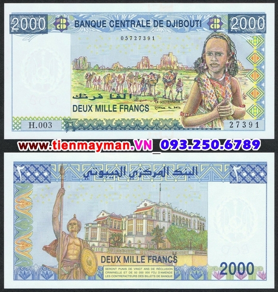 Tiền giấy Djibouti 2000 Francs 2008 UNC