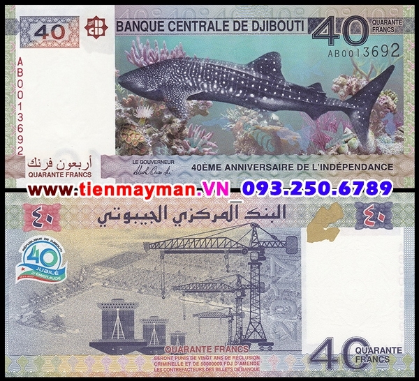 Tiền giấy Djibouti 40 Francs 2018 UNC