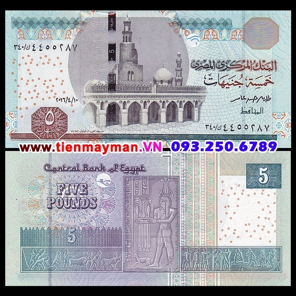 Tiền giấy Ai Cập 5 Pound 2013 UNC