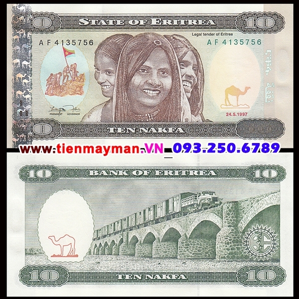 Tiền giấy Eritrea 10 Nakfa 1997 UNC