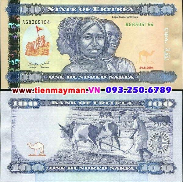 Tiền giấy Eritrea 100 Nakfa 2004 UNC