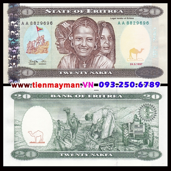 Tiền giấy Eritrea 20 Nakfa 1997 UNC