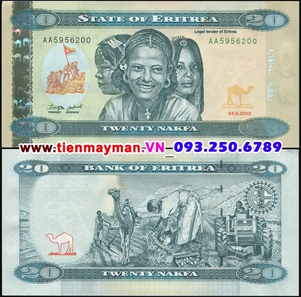 Tiền giấy Eritrea 20 Nakfa 2014 UNC