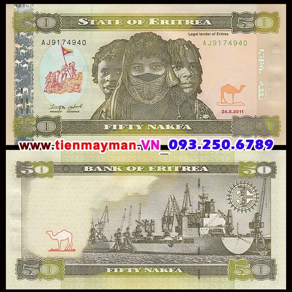 Tiền giấy Eritrea 50 Nakfa 2011 UNC