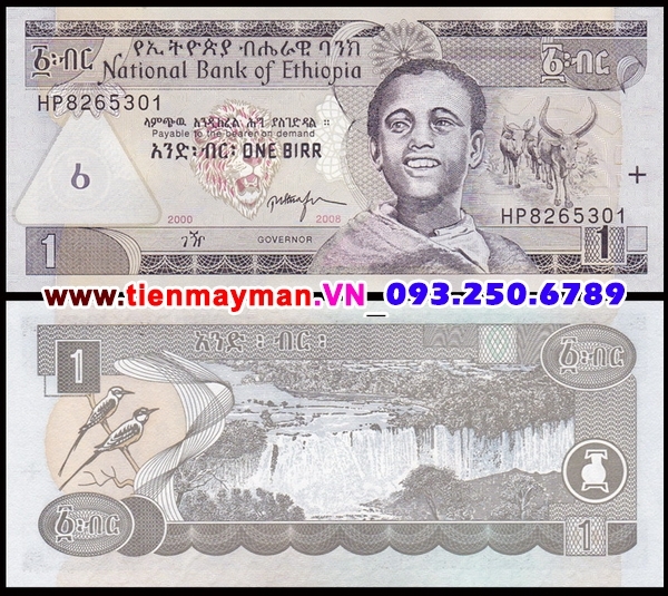 Tiền giấy Ethiopia 1 Birr 2008 UNC