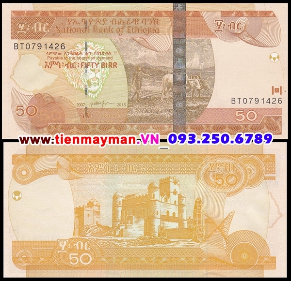 Tiền giấy Ethiopia 50 Birr 2012 UNC