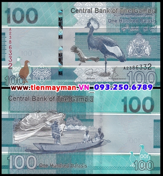 Tiền giấy Gambia 100 Dalasis 2019 UNC