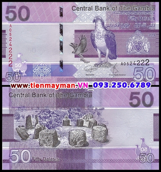 Tiền giấy Gambia 50 Dalasis 2019 UNC