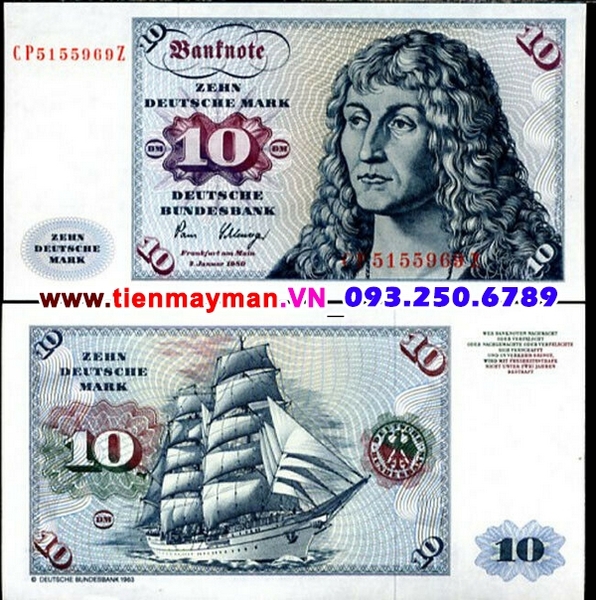  Tiền giấy Germany 10 Mark 1980 UNC