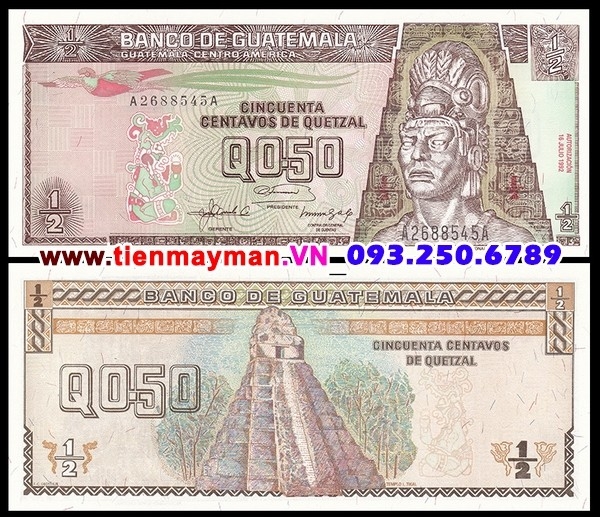 Tiền giấy Guatemala 1/2 Quetzal 1998 UNC