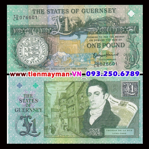 Tiền giấy Guernsey 1 Pound 2013 UNC