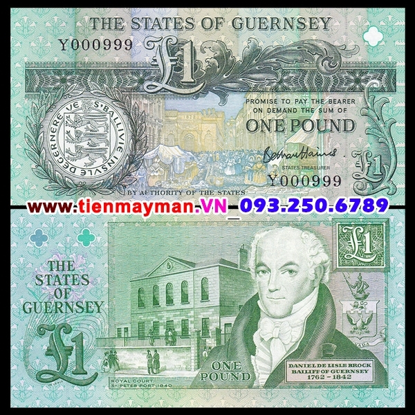 Tiền giấy Guernsey 1 Pound 2016 UNC