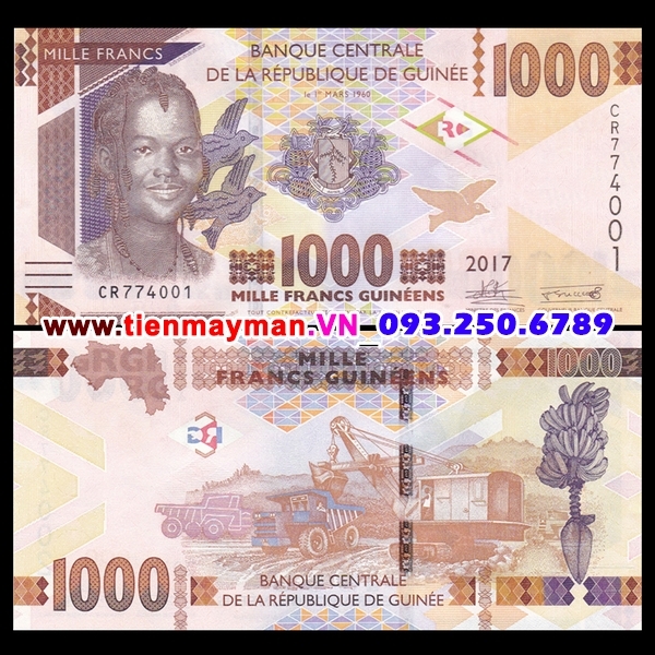 Tiền giấy Guinea 1000 Sylis 2015 UNC