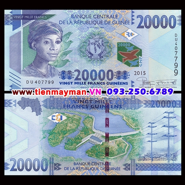 Tiền giấy Guinea 20000 Sylis 2015 UNC