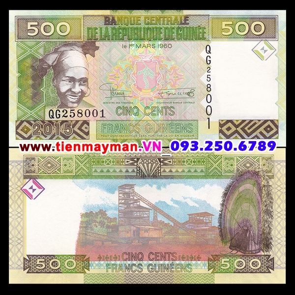 Tiền giấy Guinea 500 Sylis 2012 UNC