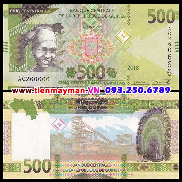 Tiền giấy Guinea 500 Sylis 2019 UNC