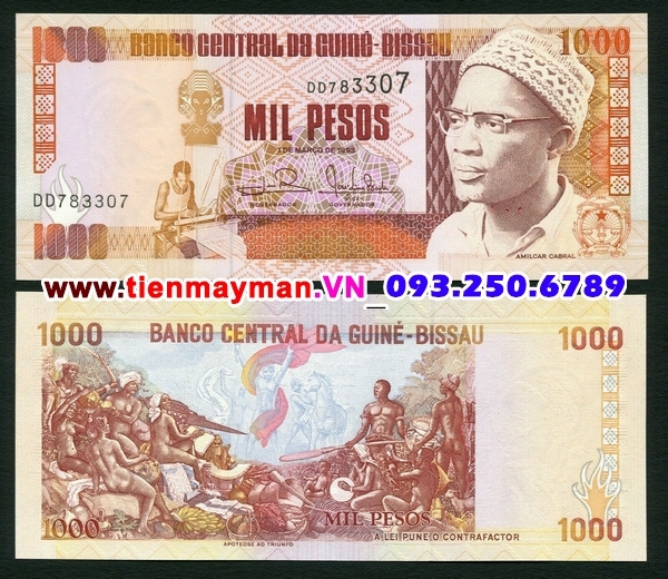 Tiền giấy Guinea Bissau 1000 Pesos 1993 UNC