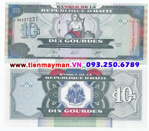 Tiền giấy Haiti 10 Gourdes 2000 UNC
