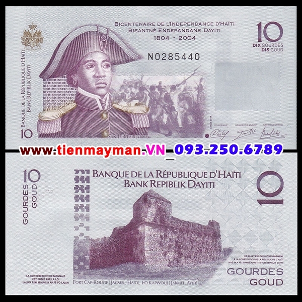 Tiền giấy Haiti 10 Gourdes 2010 UNC