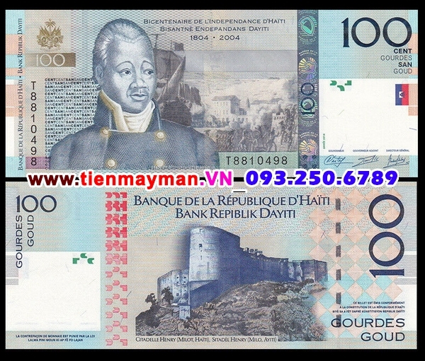 Tiền giấy Haiti 100 Gourdes 2014 UNC