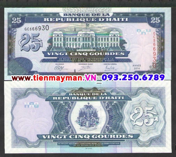 Tiền giấy Haiti 25 Gourdes 2014 UNC