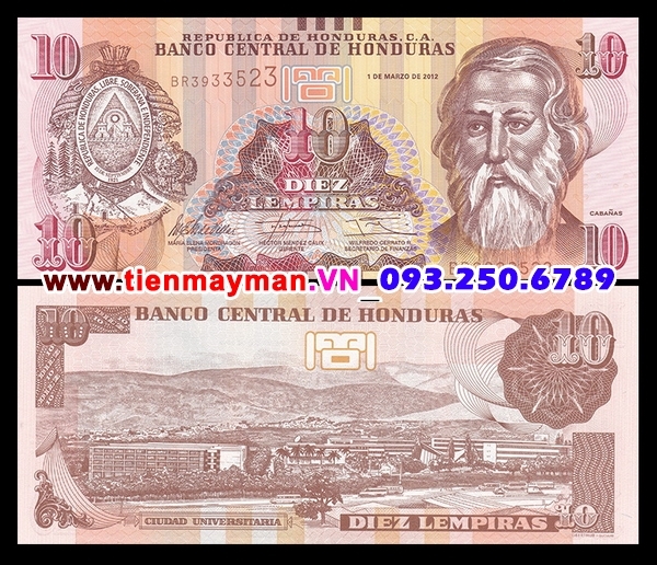 Tiền giấy Honduras 10 Lempira 2004 UNC
