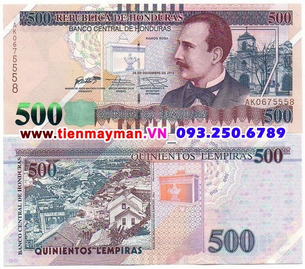 Tiền giấy Honduras 500 Lempiras 2010 UNC