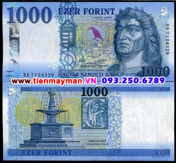 Tiền giấy Hungary 1000 Forint 2018 UNC