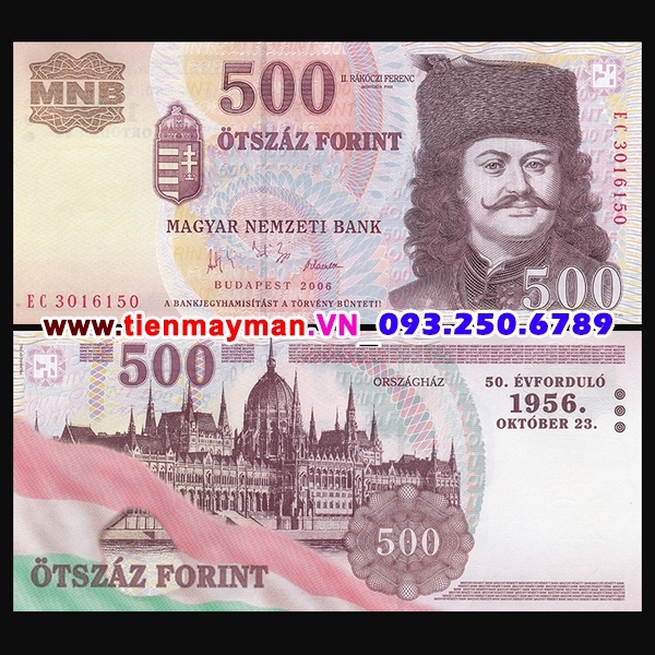 Tiền giấy Hungary 500 Forint 2006 UNC