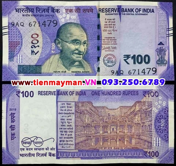 Tiền giấy India 100 Rupee 2018 UNC