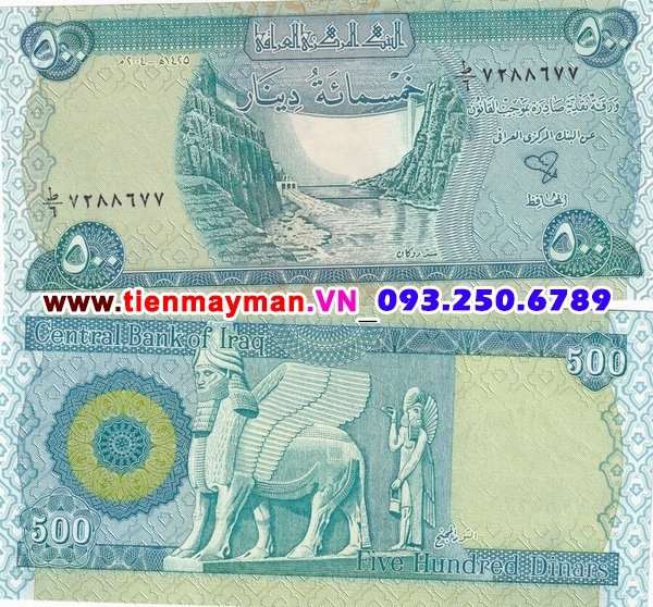 Tiền giấy Iraq 500 Dinar 2003 UNC