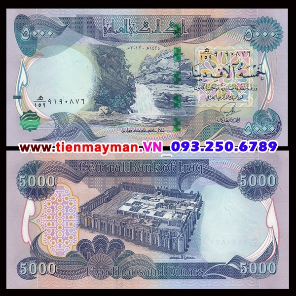 Tiền giấy Iraq 5000 Dinars 2013 UNC