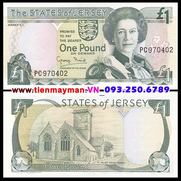 Tiền giấy Jersey 1 Pound 1993 UNC