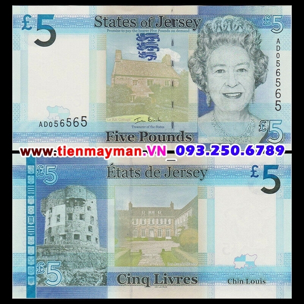 Tiền giấy Jersey 5 Pound 2010 UNC