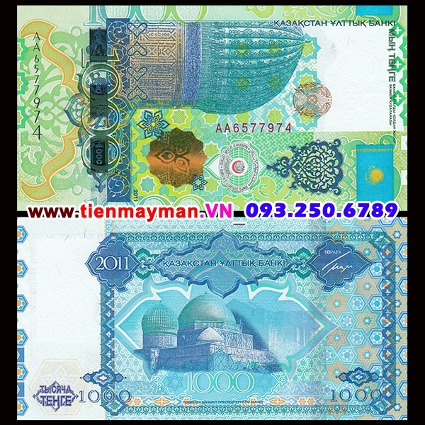 Tiền giấy Kazakhstan 1000 Tenge 2011 UNC